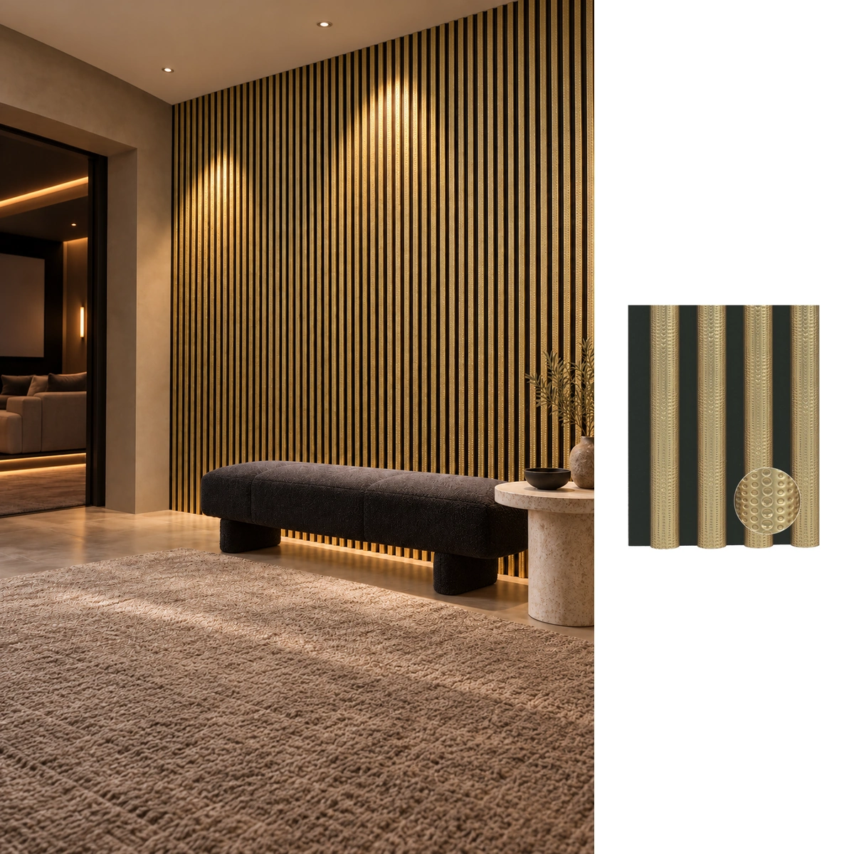PS Acoustic Wall Panel - Gold J01DR02