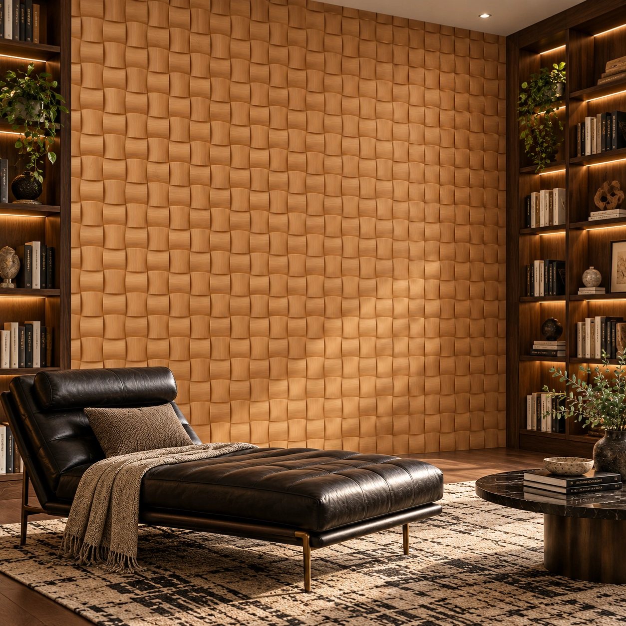 Mosaic Acoustic Wall Panel - Walnut 80910-9 project 2
