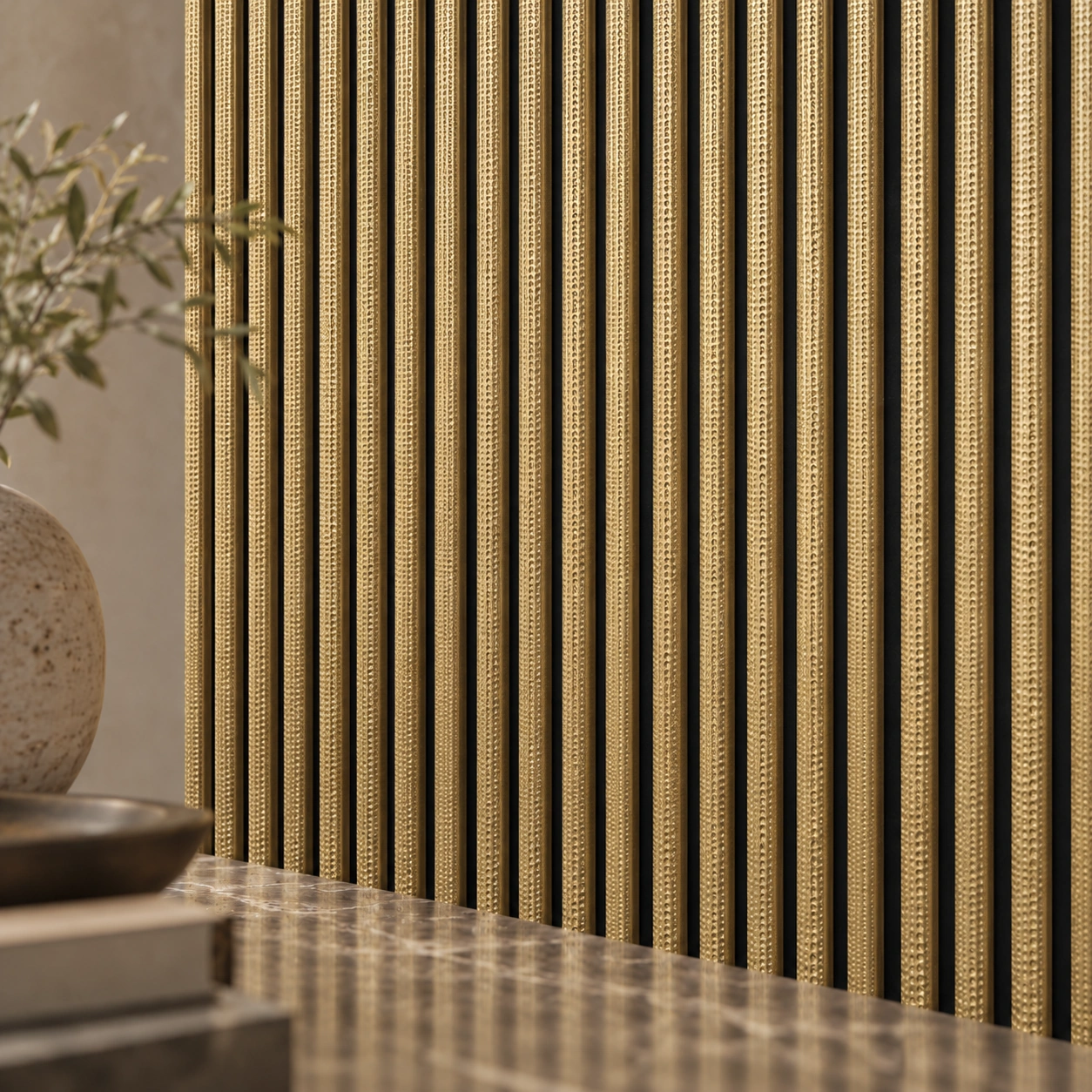 PS Acoustic Wall Panel - Gold J01DR02 project 1