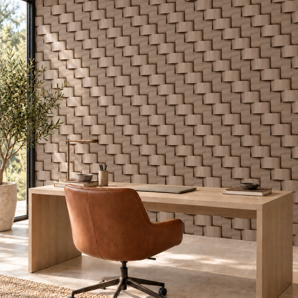 Square Acoustic Wall Panel - Walnut PM1-34 project 2