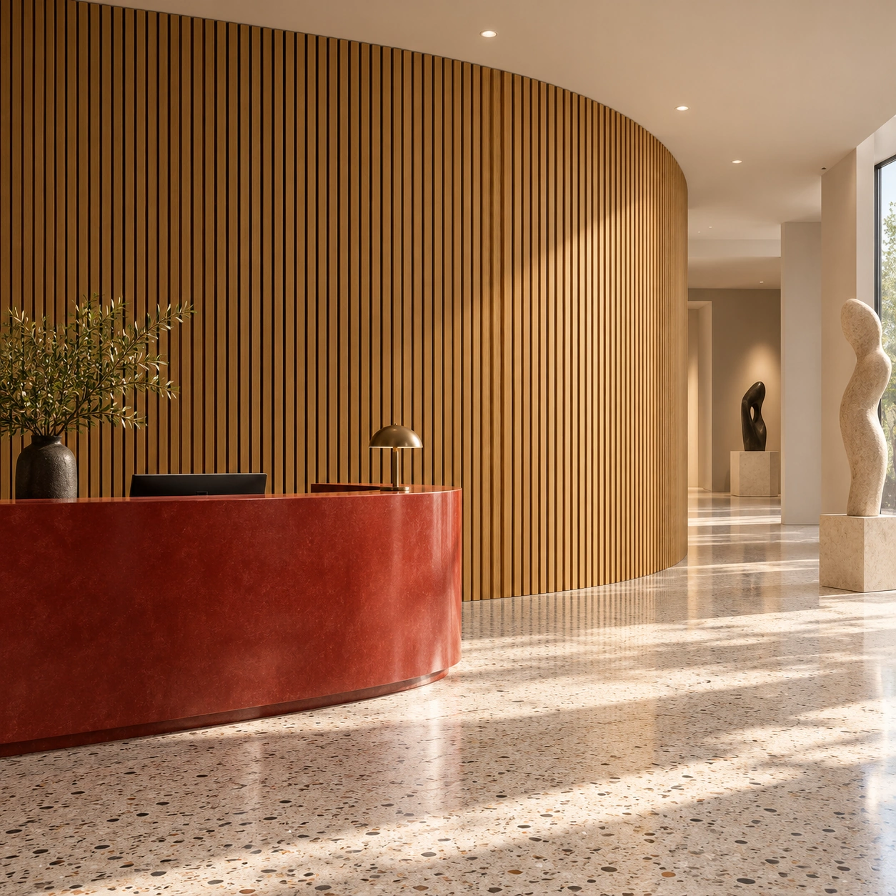 Flexible Acoustic Wall Panel - Yellow Oak PM1-14 project 1